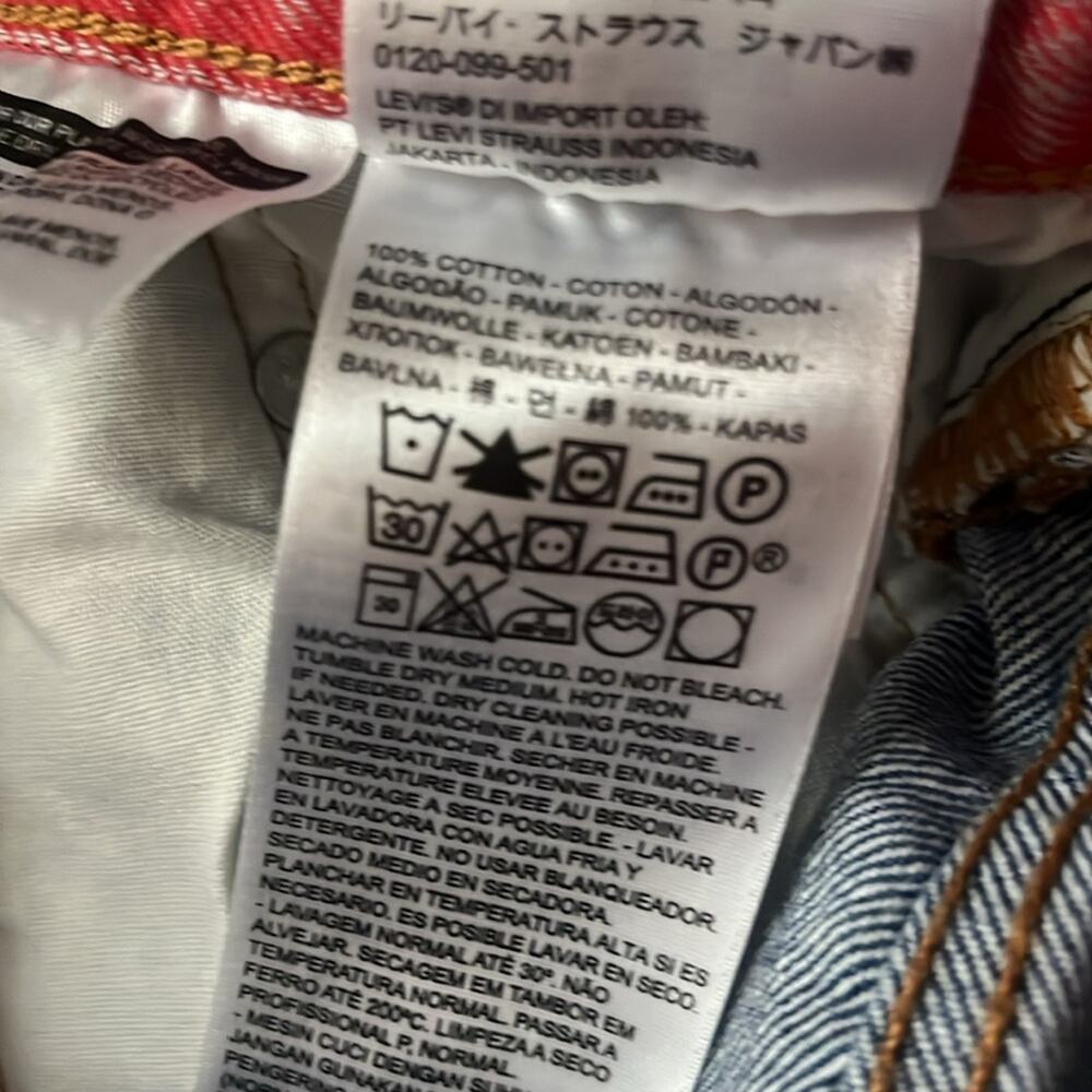 Levis 501 High Rise Medium Wash Color Block Denim… - image 7